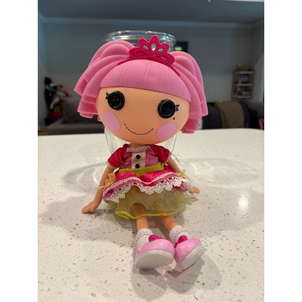MGA Lalaloopsy Jewel Sparkles Doll Pink Hair Tiara Button Eyes 2009 MGA Ent